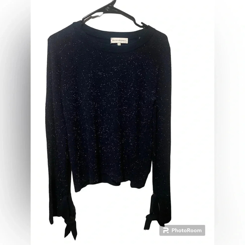 White+ warren sparkle sweater blue size small